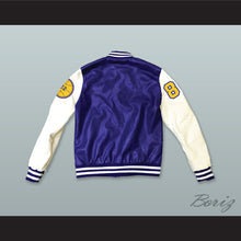 Load image into Gallery viewer, Quincy McCall 22 Crenshaw High School Basketball Blue and White Lab Leather Varsity Letterman Jacket Class of 88 1