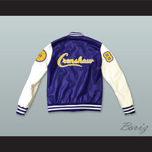 Load image into Gallery viewer, Quincy McCall 22 Crenshaw High School Basketball Blue and White Lab Leather Varsity Letterman Jacket Class of 88 3