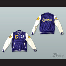 Load image into Gallery viewer, Quincy McCall 22 Crenshaw High School Basketball Blue and White Lab Leather Varsity Letterman Jacket Class of 88 3