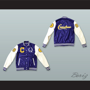 Quincy McCall 22 Crenshaw High School Basketball Blue and White Lab Leather Varsity Letterman Jacket Class of 88 3