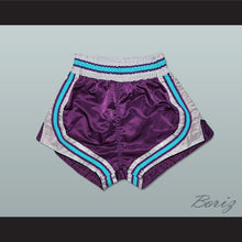 Load image into Gallery viewer, Purple-Light Blue-White Retro Style Basketball Shorts