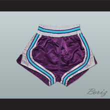 Load image into Gallery viewer, Purple-Light Blue-White Retro Style Basketball Shorts