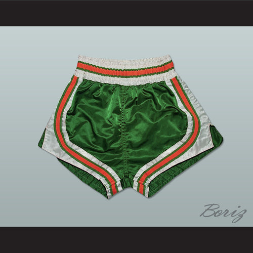 Green-Orange-White Retro Style Basketball Shorts