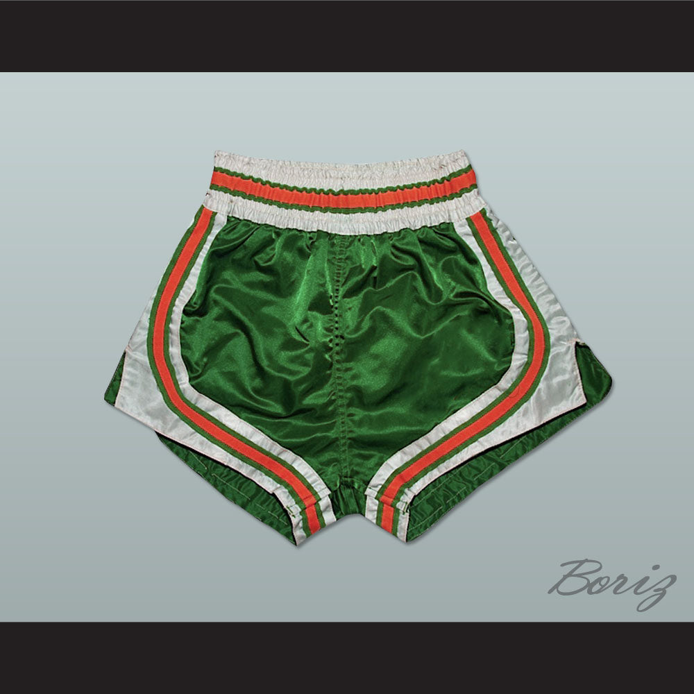 Green-Orange-White Retro Style Basketball Shorts