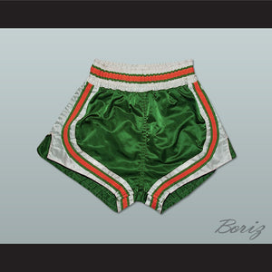 Green-Orange-White Retro Style Basketball Shorts