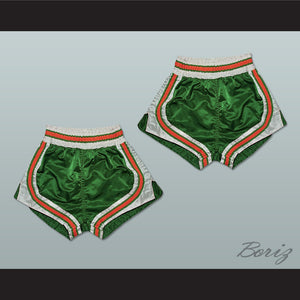 Green-Orange-White Retro Style Basketball Shorts