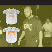Load image into Gallery viewer, Drake Summer Sixteen Revenge Pinstriped Baseball Jersey