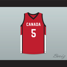Load image into Gallery viewer, R.J. Barrett 5 Canada Red Basketball Jersey