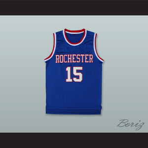 Rochester Royals 15 Blue Basketball Jersey