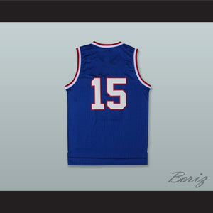 Rochester Royals 15 Blue Basketball Jersey