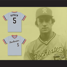 Load image into Gallery viewer, Cal Ripken Jr. 5 Rochester Red Wings Gray Baseball Jersey