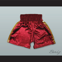 Load image into Gallery viewer, Roy Jones Jr. Maroon/Gold Boxing Shorts