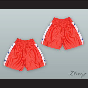 Red with Blue Stars Boxing Shorts