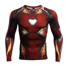 Load image into Gallery viewer, Raglan Sleeve Spiderman 3D Printed T shirts Men Compression Shirts Long Sleeve Training Tops Tees Gyms Fitness T-shirt Rashguard