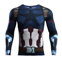 Load image into Gallery viewer, Raglan Sleeve Spiderman 3D Printed T shirts Men Compression Shirts Long Sleeve Training Tops Tees Gyms Fitness T-shirt Rashguard