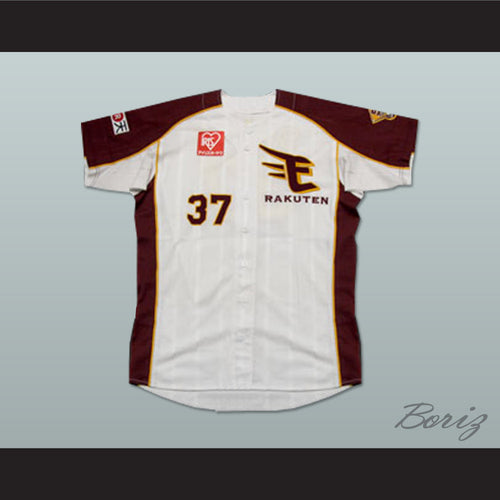 Motohiro Shima 37 Tohoku Rakuten Golden Eagles Baseball Jersey Includes Patches