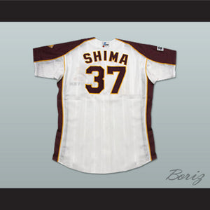 Motohiro Shima 37 Tohoku Rakuten Golden Eagles Baseball Jersey Includes Patches