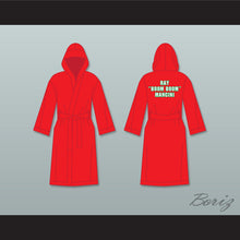 Load image into Gallery viewer, Ray &#39;Boom Boom&#39; Mancini Red Satin Full Boxing Robe with Hood