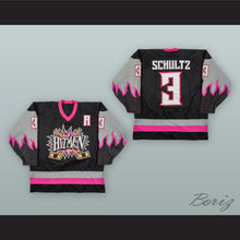 Load image into Gallery viewer, Ray Schultz 3 Calgary Hitmen Black Hockey Jersey