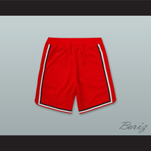 Load image into Gallery viewer, Red Black and White Stripes Basketball Shorts