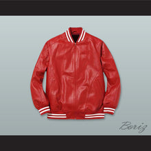 Load image into Gallery viewer, Red Lab Leather Zip Up Varsity Letterman Jacket