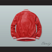 Load image into Gallery viewer, Red Lab Leather Zip Up Varsity Letterman Jacket