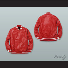 Load image into Gallery viewer, Red Lab Leather Zip Up Varsity Letterman Jacket