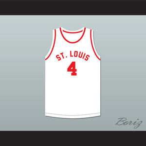 Red Rocha 4 St. Louis Bombers White Basketball Jersey