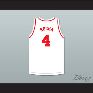 Red Rocha 4 St. Louis Bombers White Basketball Jersey