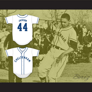 Reggie Jackson 44 Cheltenham High School Panthers White Baseball Jersey 2