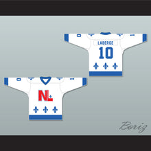 Load image into Gallery viewer, René Laberge 10 Le National de Québec White Hockey Jersey- Lance et compte (He Shoots, He Scores)