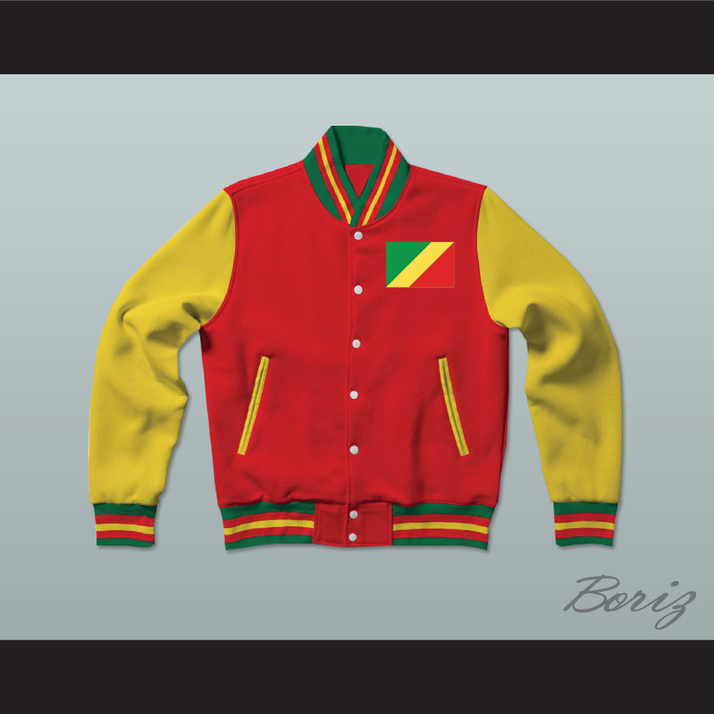 Republic of the Congo Varsity Letterman Jacket-Style Sweatshirt