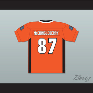 Hingle McCringleberry 87 Rhinos Football Jersey with Patches Key & Peele