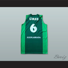 Load image into Gallery viewer, Ricardo Uriz 6 Montakit Fuenlabrada Spain Green Basketball Jersey