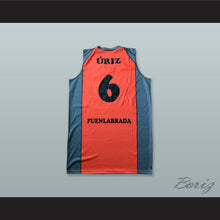 Load image into Gallery viewer, Ricardo Uriz 6 Montakit Fuenlabrada Spain Orange Basketball Jersey