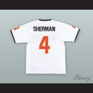 Richard Sherman 4 Manuel Dominguez High School White Football Jersey