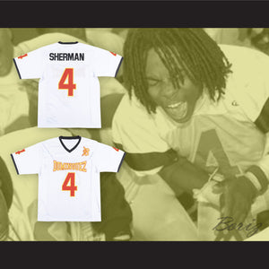 Richard Sherman 4 Manuel Dominguez High School White Football Jersey