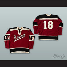 Load image into Gallery viewer, Richie LeDuc 18 Boston Braves Maroon Tie Down Hockey Jersey