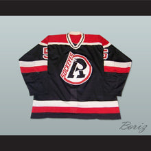 Load image into Gallery viewer, Steve Kloepzig 5 Richmond Sockeyes Black Hockey Jersey