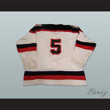 Load image into Gallery viewer, Steve Kloepzig 5 Richmond Sockeyes White Hockey Jersey