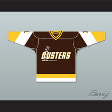 Load image into Gallery viewer, Rick Lemay 1 Binghamton Broome Dusters Brown Hockey Jersey 3