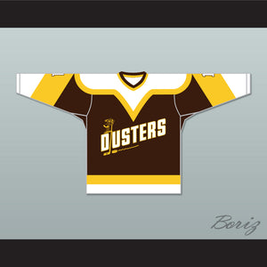 Rick Lemay 1 Binghamton Broome Dusters Brown Hockey Jersey