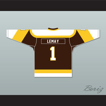 Load image into Gallery viewer, Rick Lemay 1 Binghamton Broome Dusters Brown Hockey Jersey