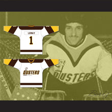 Load image into Gallery viewer, Rick Lemay 1 Binghamton Broome Dusters White Hockey Jersey 2