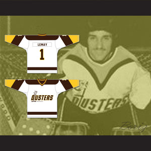 Rick Lemay 1 Binghamton Broome Dusters White Hockey Jersey 2