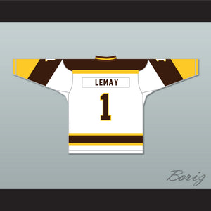 Rick Lemay 1 Binghamton Broome Dusters White Hockey Jersey 3