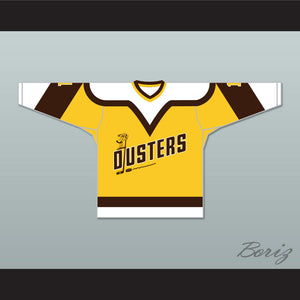 Rick Lemay 1 Binghamton Broome Dusters Yellow Hockey Jersey