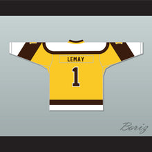 Load image into Gallery viewer, Rick Lemay 1 Binghamton Broome Dusters Yellow Hockey Jersey