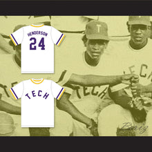 Load image into Gallery viewer, Ricky Henderson 24 Oakland Technical High School Bulldogs White Baseball Jersey 2