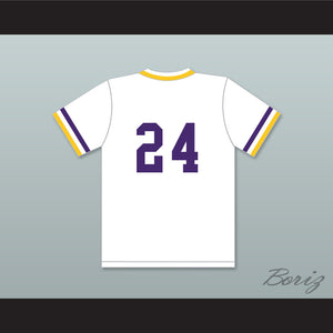 Ricky Henderson 24 Oakland Technical High School Bulldogs White Baseball Jersey 1